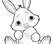 Coloriage Petit Lapin sympathique