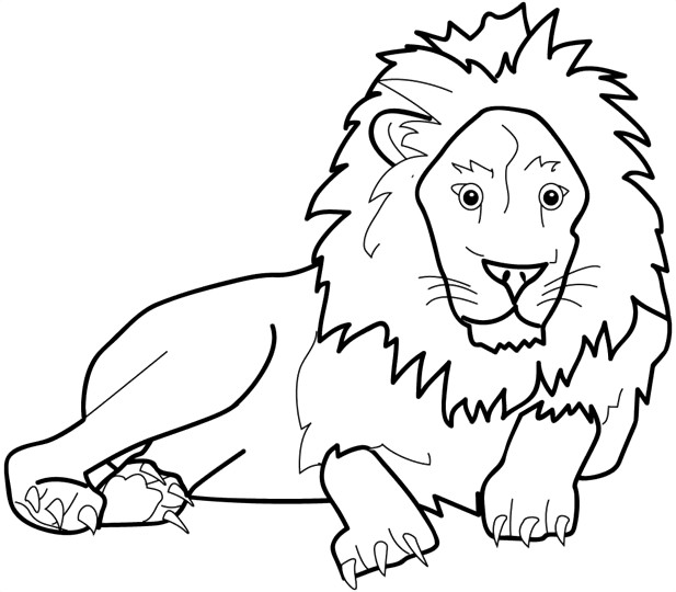 Coloriage et dessins gratuits Lion 1 à imprimer