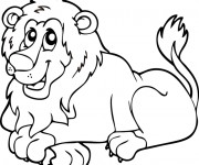 Coloriage Lion 21