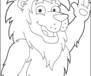 Coloriage Lion 34