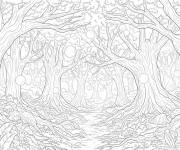 Coloriage Foret de Lucioles