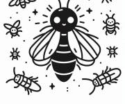 Coloriage Luciole de la famille des insectes