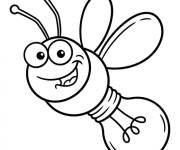 Coloriage et dessins gratuit Luciole en lampe à imprimer
