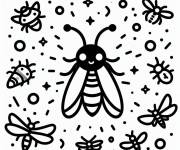 Coloriage Luciole et les autres insectes