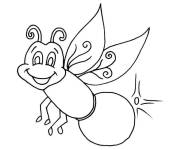 Coloriage Luciole heureux