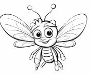 Coloriage Luciole mignonne en te regardant