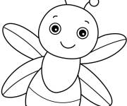 Coloriage Luciole mignonne lumineux