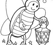 Coloriage Luciole tenant une lampe