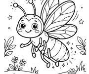 Coloriage Luciole timide