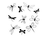 Coloriage Lucioles en dansant en noir et blanc