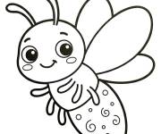 Coloriage et dessins gratuit Petite luciole mignonne de dessin anim&eacute; à imprimer