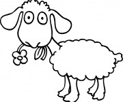 Coloriage Mouton  drôle