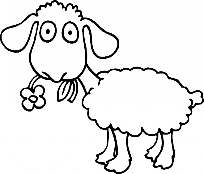 Coloriage Mouton Drôle Dessin Gratuit à Imprimer