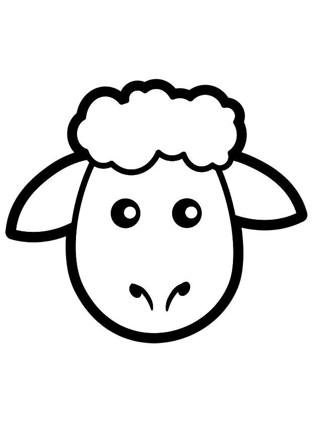 Coloriage Tête De Mouton Dessin Gratuit à Imprimer