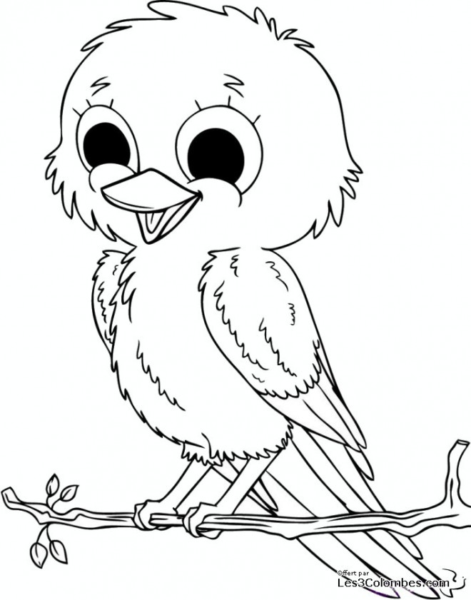 Coloriage Oiseau Qui Chante Dessin Gratuit à Imprimer