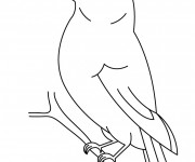 Coloriage et dessins gratuit Oiseau simple à imprimer