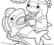 Coloriage Orque chez le dentiste de dessin anim&eacute;