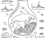Coloriage Orque dans une lampe