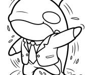 Coloriage Orque en costume