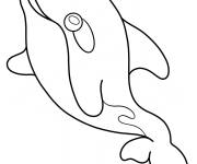 Coloriage Orque kawaii