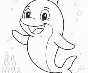 Coloriage Orque ludique de dessin anim&eacute;