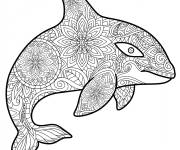 Coloriage Orque zentangle