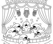 Coloriage Orques adorables qui chantent au karaok&eacute;