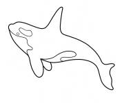 Coloriage Silhouette d'orque