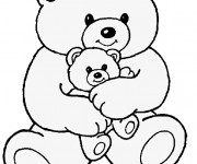 Coloriage et dessins gratuit Ours et Peluche à imprimer