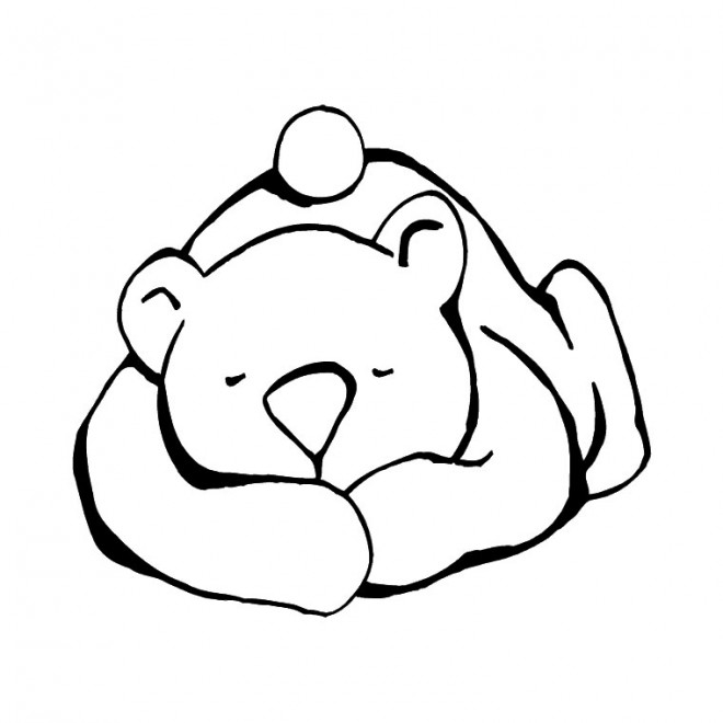 Coloriage Ours Qui Dort