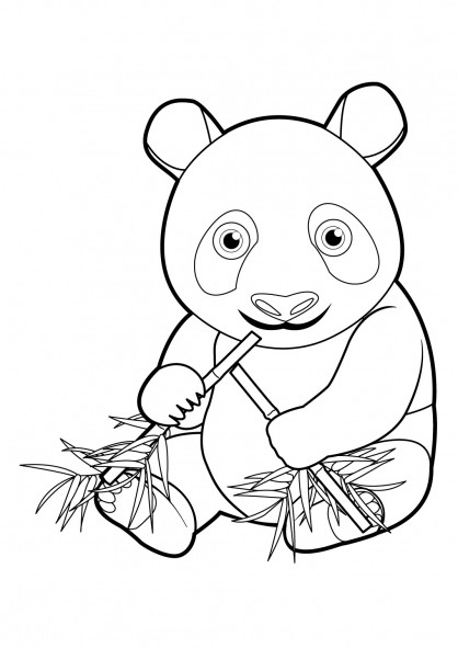 Coloriage Bébé Panda dessin gratuit à imprimer