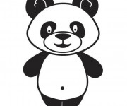 Coloriage Panda Bambou