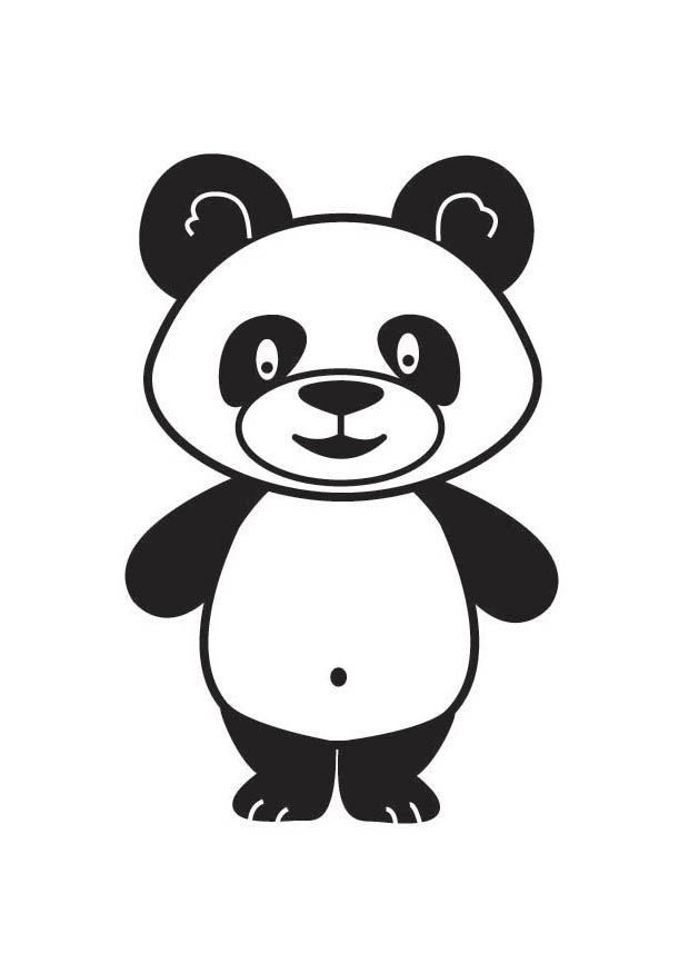 Coloriage Panda Bambou dessin gratuit à imprimer