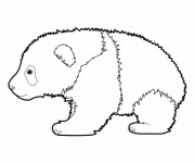 Coloriage et dessins gratuit Panda en marchant à imprimer