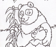 Coloriage Panda et son bébé