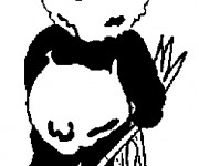 Coloriage Panda qui sourit