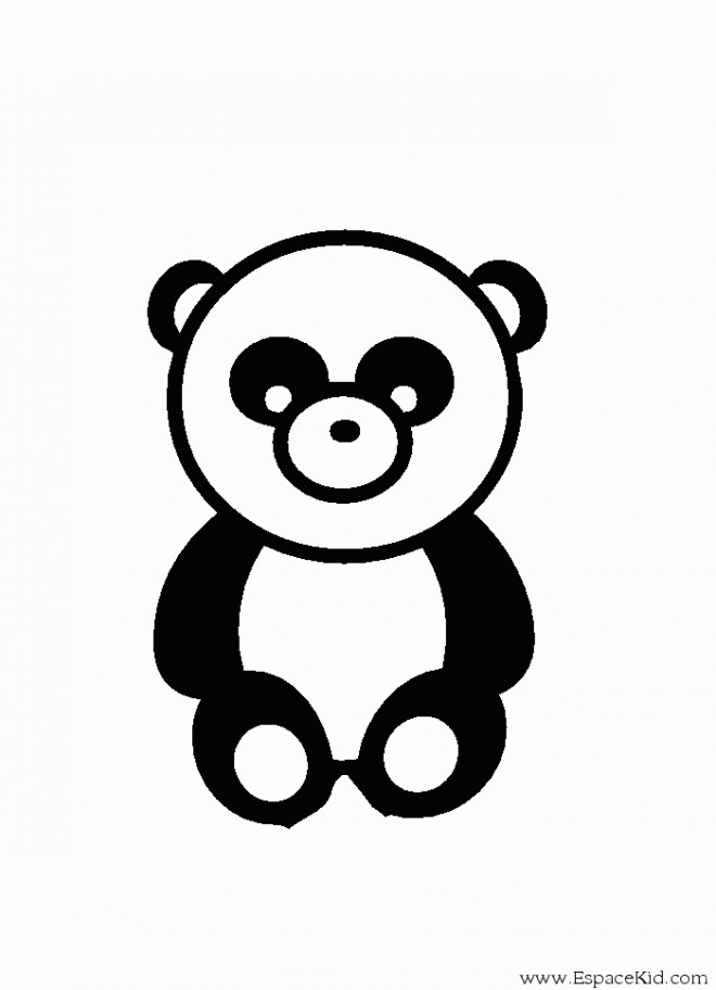 Coloriage et dessins gratuits Panda vecteur à imprimer