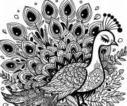 Coloriage Paon