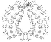 Coloriage Emoji paon pour enfants