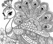 Coloriage et dessins gratuit La princesse paonne  à imprimer