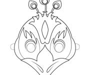 Coloriage Masque de paon &agrave; d&eacute;couper