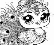 Coloriage et dessins gratuit Paon aux yeux formidables à imprimer