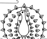 Coloriage Paon avec des plumes spéciaux