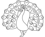 Coloriage Paon &eacute;moji