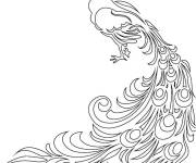 Coloriage Paon oiseau de paradis