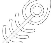 Coloriage Paon plume facile