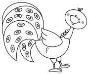 Coloriage Paon qui vous fait rire