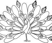 Coloriage Paon symbole de beaut&eacute;