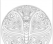 Coloriage et dessins gratuit Papillon mandala à imprimer