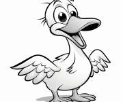 Coloriage B&eacute;b&eacute; P&eacute;lican de cartoon